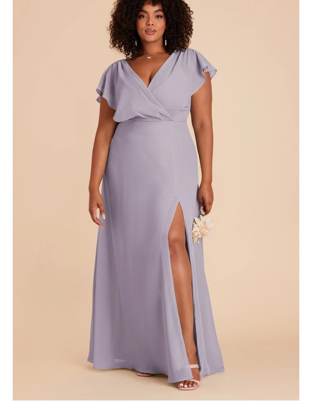 Birdy Grey Chiffon Bridesmaid Dress in Dusty Lilac- Style name “Violet”